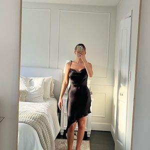 Black asymmetrical dress